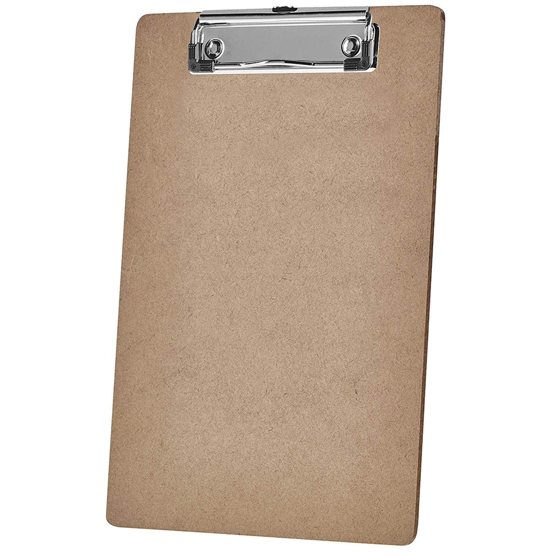 Acrimet Portapapeles Tamaño Carta A4 (33cm X 23cm) Clip de Perfil Bajo, Hecho de MDF (Fibra Rígida de Madera Marrón) (Paquete de 12)