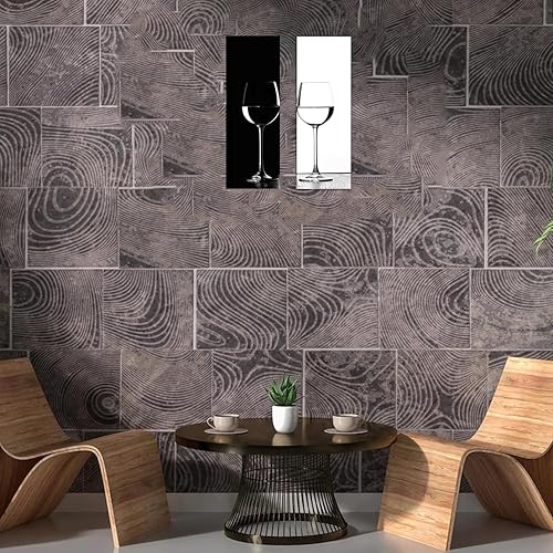 Miniatura 6 de Arte de pared de cocina, cuadros de copa de vino, decoración de pared en blanco y negro para sala de estar, comedor, bar, obras de arte