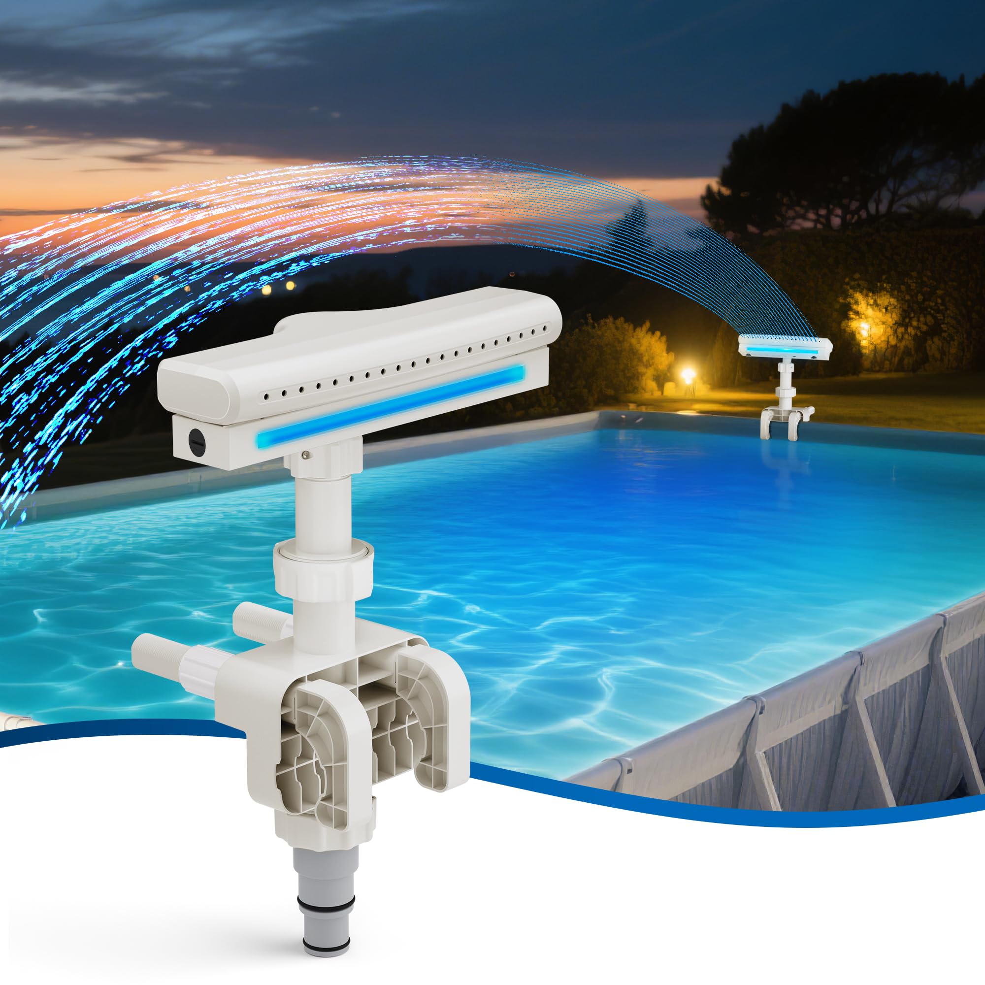 Photo 1 of MUSCCCM Pool Fountain for Above Ground Pools Upgraded 360° Adjustable Spray