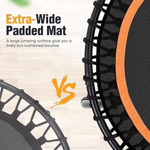 Miniatura 7 de Zupapa Silent Mini Trampolín Fitness  Rebotador interior para adultos  Mejor entrenador de entrenamiento de fitness cardiovascular urbano  Límite