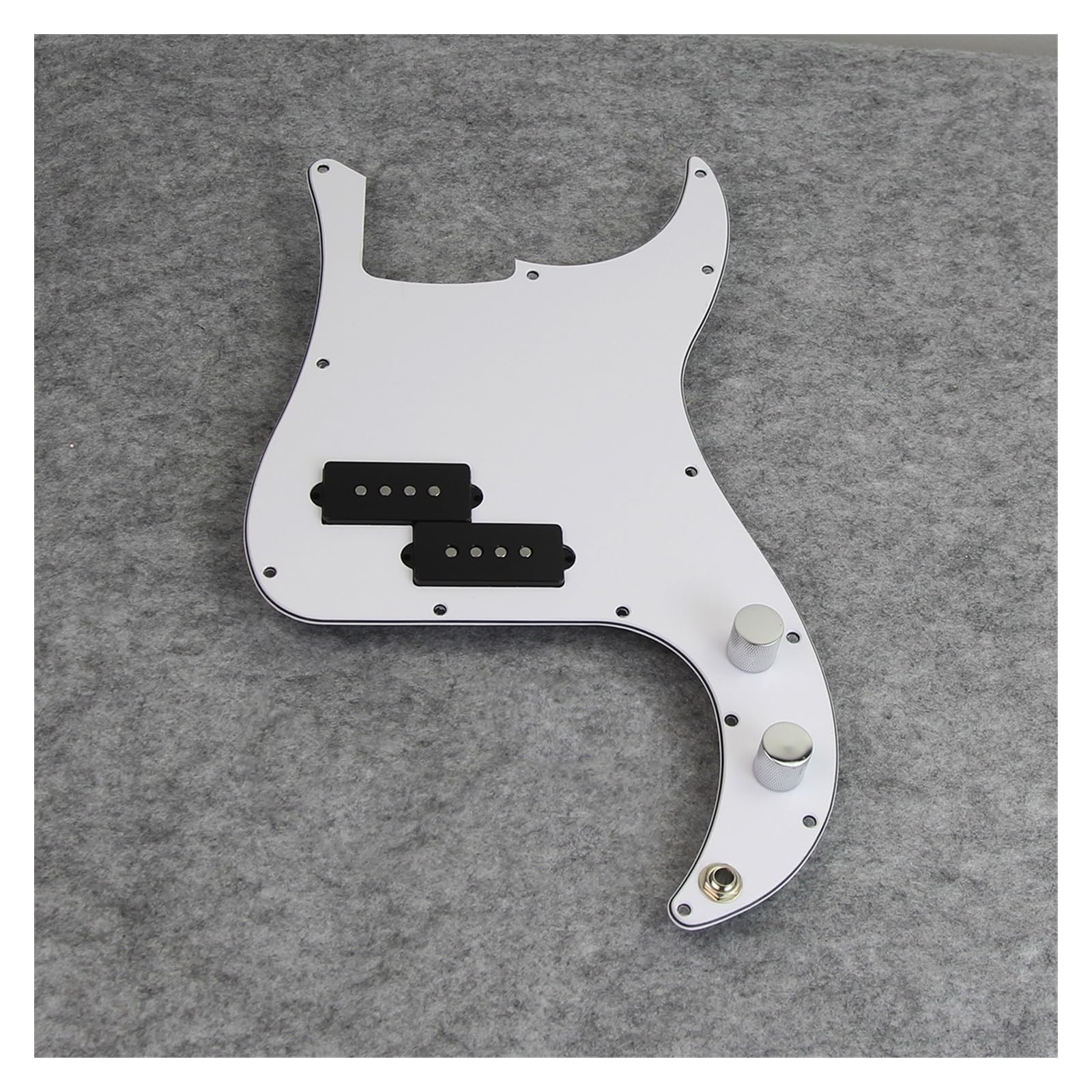 Cargado precableado De Placa De Protección Pastilla De Golpeador De Bajo Precableado Blanco De 3 Capas Alnico 5 para Bajo De 4 Cuerdas PB