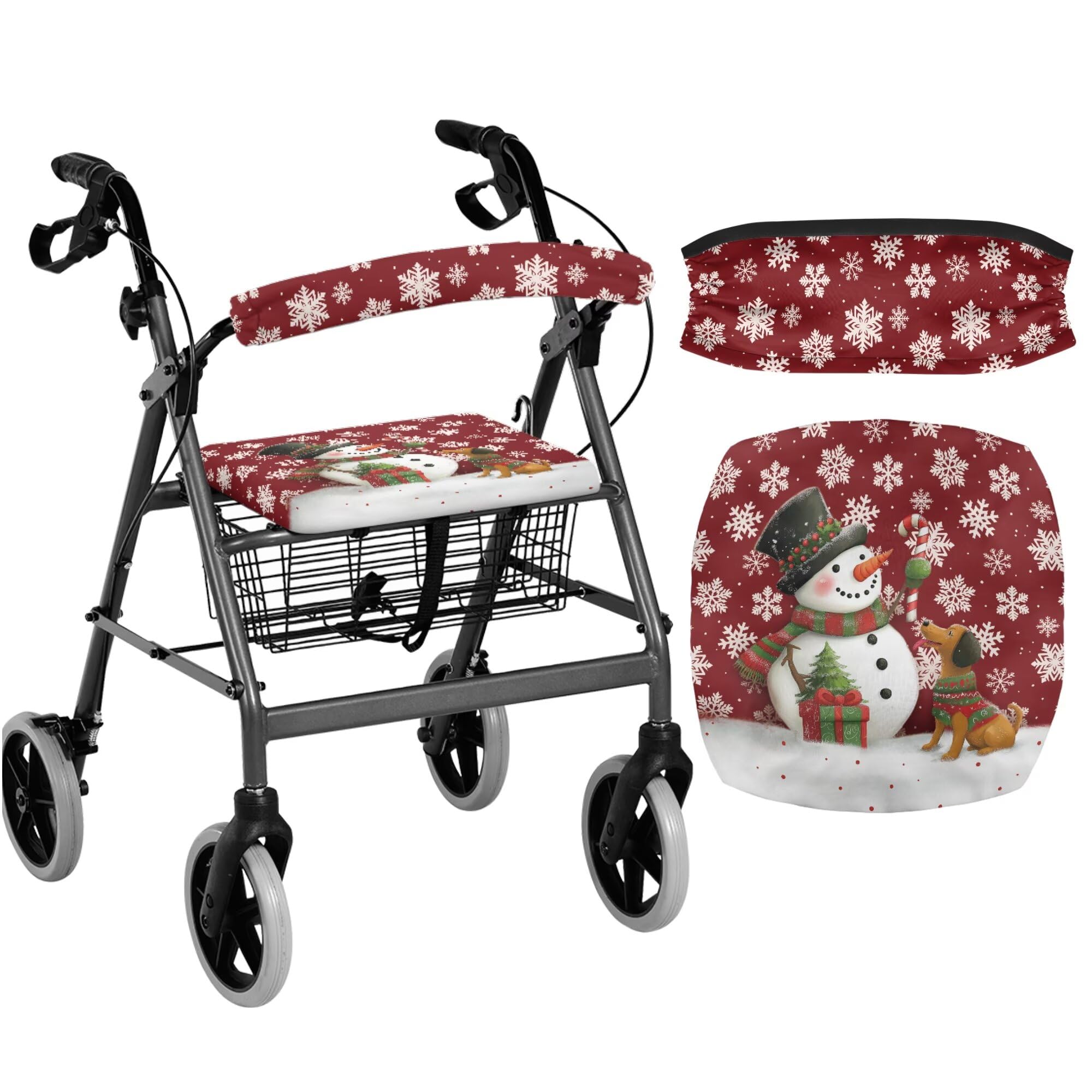 White Marble Walkers for Seniors Cover Universal Fit Walker Accessories Walkers for Seniors with Seat Cover Washable Rollator Covers — Amazon image 25