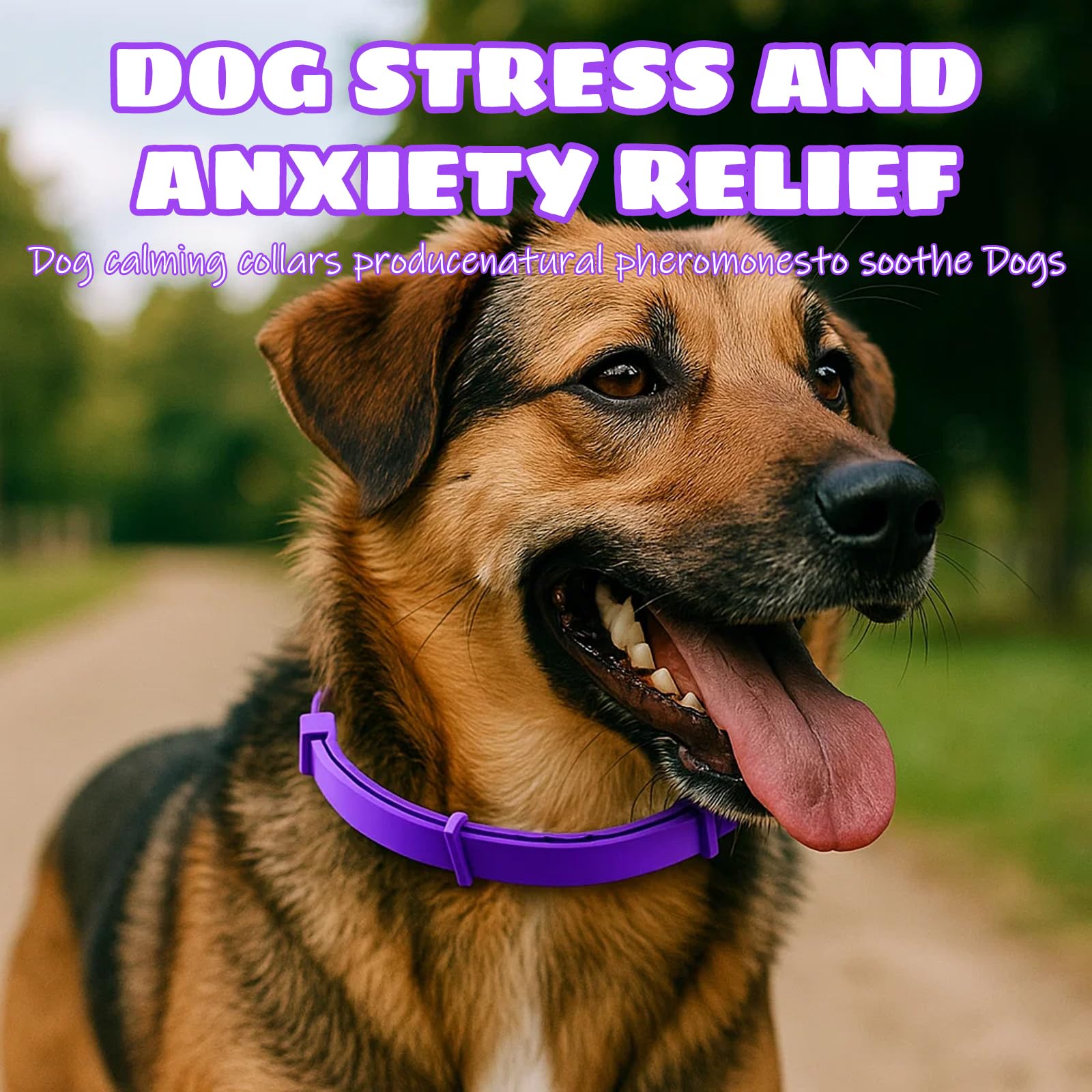 3-Pack Adaptil Collar for Dogs Adjustable Purple Dog Calming Collar - Image 3