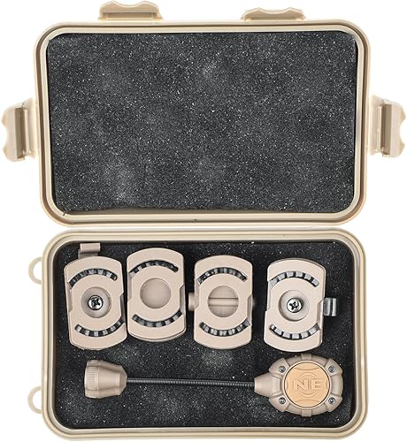 Miniatura 7 de NECARL Luz táctica militar para casco con lámpara LED IR + verde + blanco, luz de señal de supervivencia con 4 accesorios de montaje para casco Fast