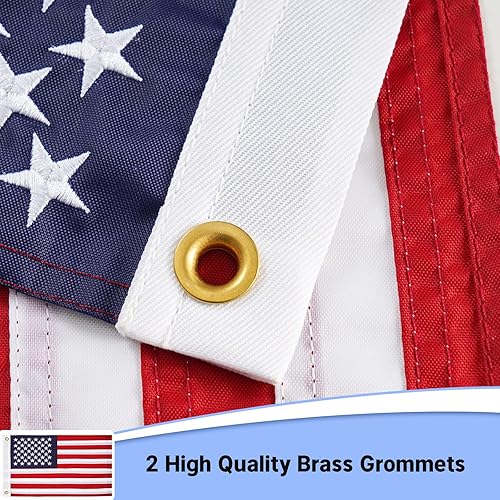 Miniatura 6 de FLAGWIN Bandera estadounidense de 12 x 18 pulgadas, bandera náutica de yate de Estados Unidos con 50 estrellas bordadas, nailon resistente, color
