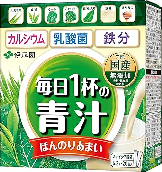 まめみるく商品 Amazon.co.jp: 伊藤園 毎日1杯の青汁 まろやか豆乳ミックス 6.3g