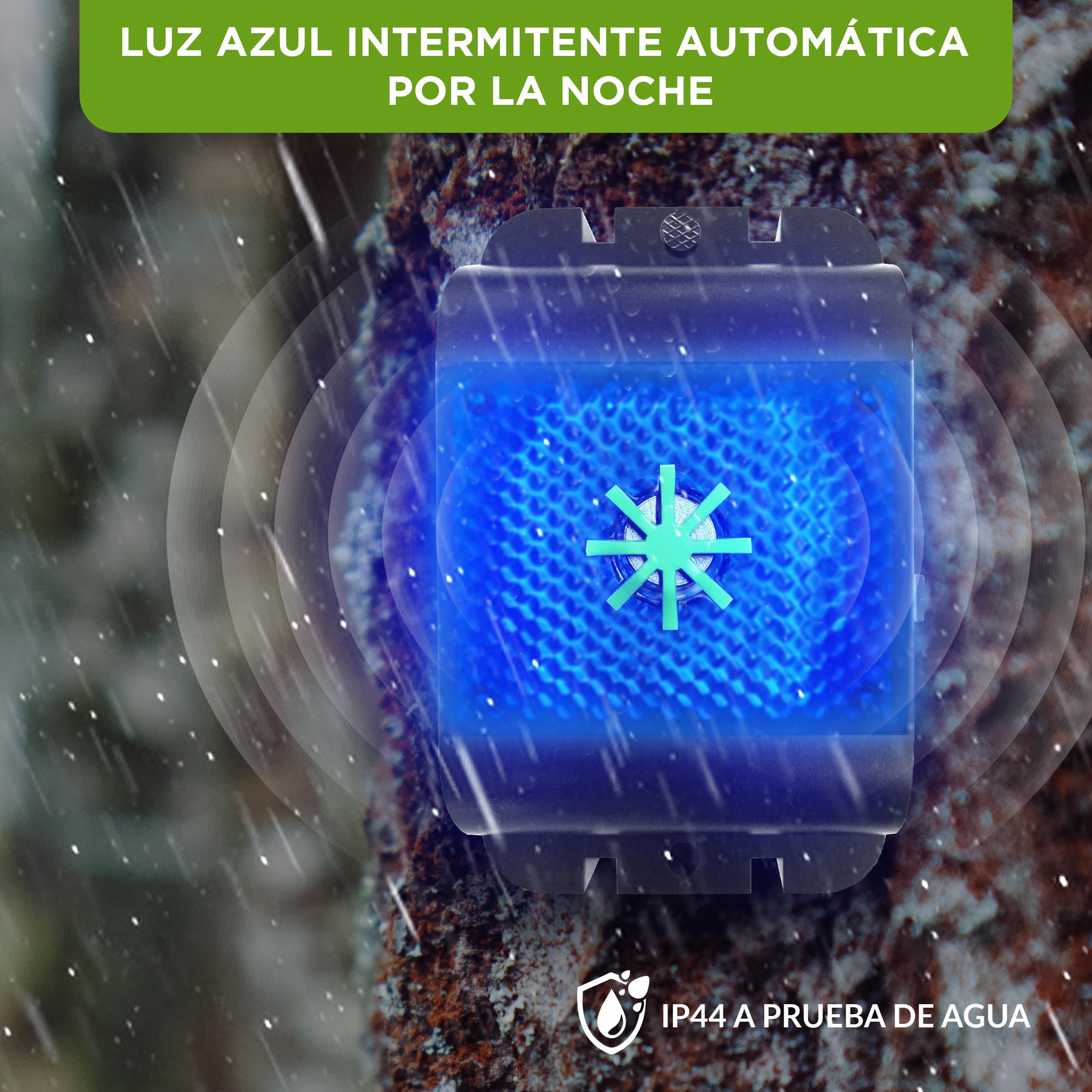 ISOTRONIC Repelente ultrasónico para Ratones y Ratas: Repelente de plagas con ultrasonido y luz LED Azul, disuasivo para Ratones sin Veneno ni trampas, Alcance Efectivo de 40 m² (2 Unidades).