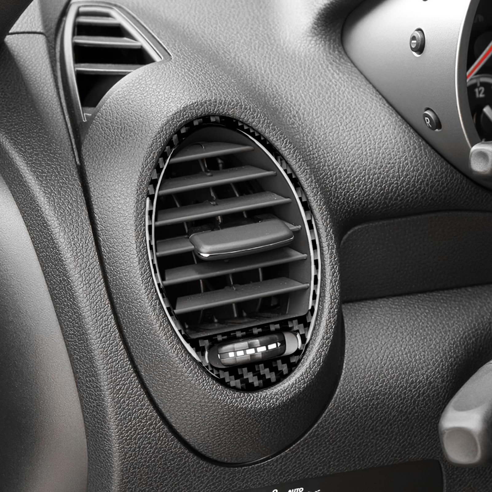 KUNGKIC Per Mercedes-Benz SLK R171 2004 2005 2006 2007 2008 2009 2010 fibra di carbonio auto console centrale cruscotto entrambi i lati telaio di uscita dell'aria adesivo interno accessori decorativi
