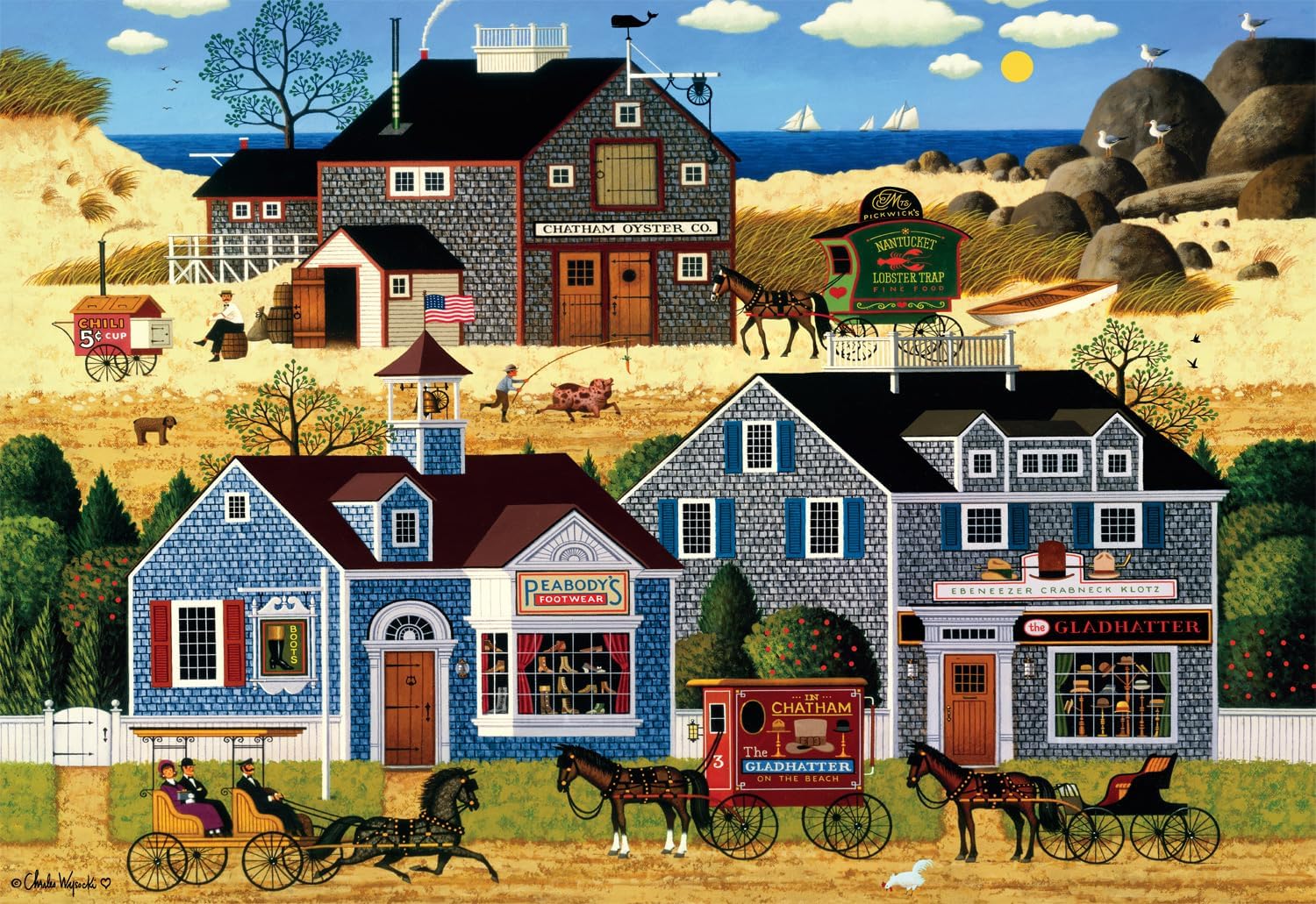 Buffalo Games - Charles Wysocki - Wysocki Devilstone Harbor - 2000 Piece Jigsaw Puzzle for Adults -Challenging Puzzle Perfect for Game Nights - Finished Size is 38.50 x 26.50