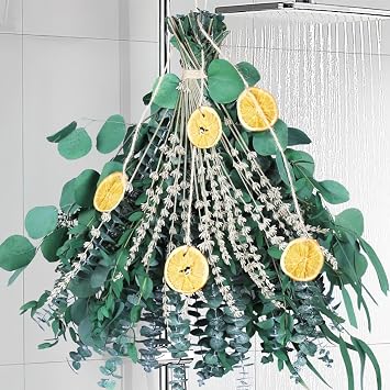 5 Kinds Mixed Dried Eucalyptus Stems & Lavender Flowers Bundle for Shower