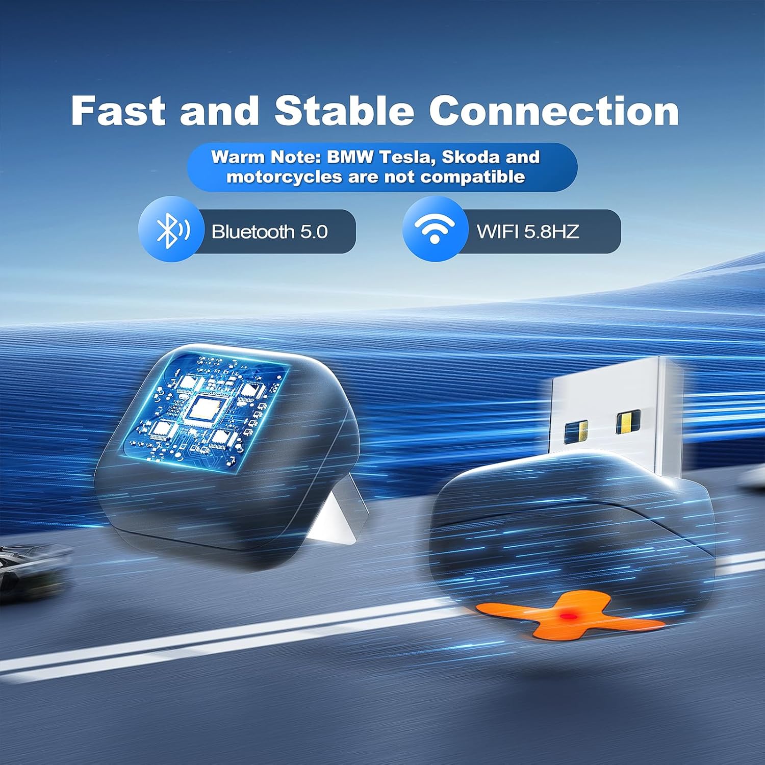 2 in 1 Mini Android Auto and Wireless CarPlay Adapter Convert Factory Wired to Wireless Dongle, Compact Size USB CarPlay Wireless Stick AAndroid Auto Adapter for iOS 12+/Android No Delay 8 81WGokAzADL. AC SL1500