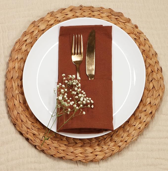 Servilletas de Tela Rust 100% Algodón - 12 Unidades 45.72 cm miniatura 6