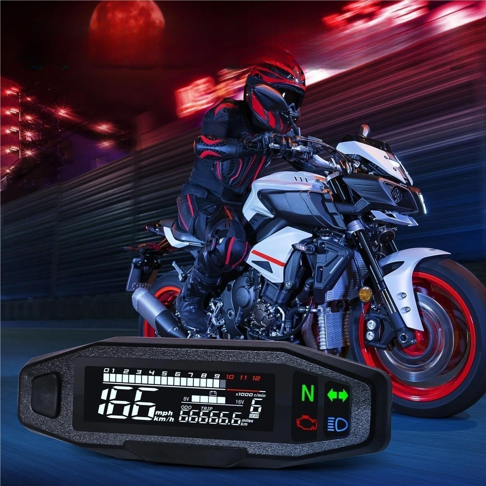 Motocykla Prędkościomierz Wskaźnik Deski Rozdzielczej Motocykla