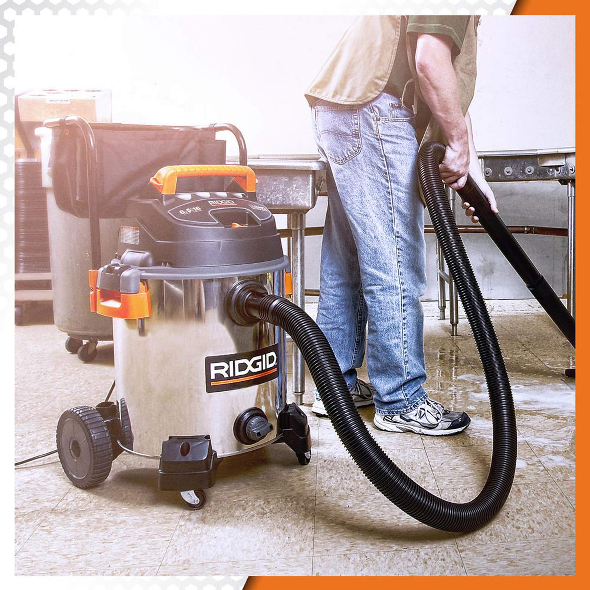 16 Gallon Stainless Steel Wet/Dry Vac 