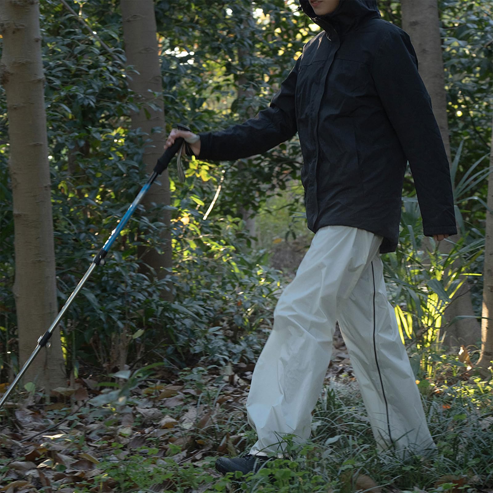 Pantalon de voyage compact en nylon enduit de silicone avec jambes convertibles pour voyage, vêtements de pluie, équipement d'aventure en plein air, pantalon de voyage compact