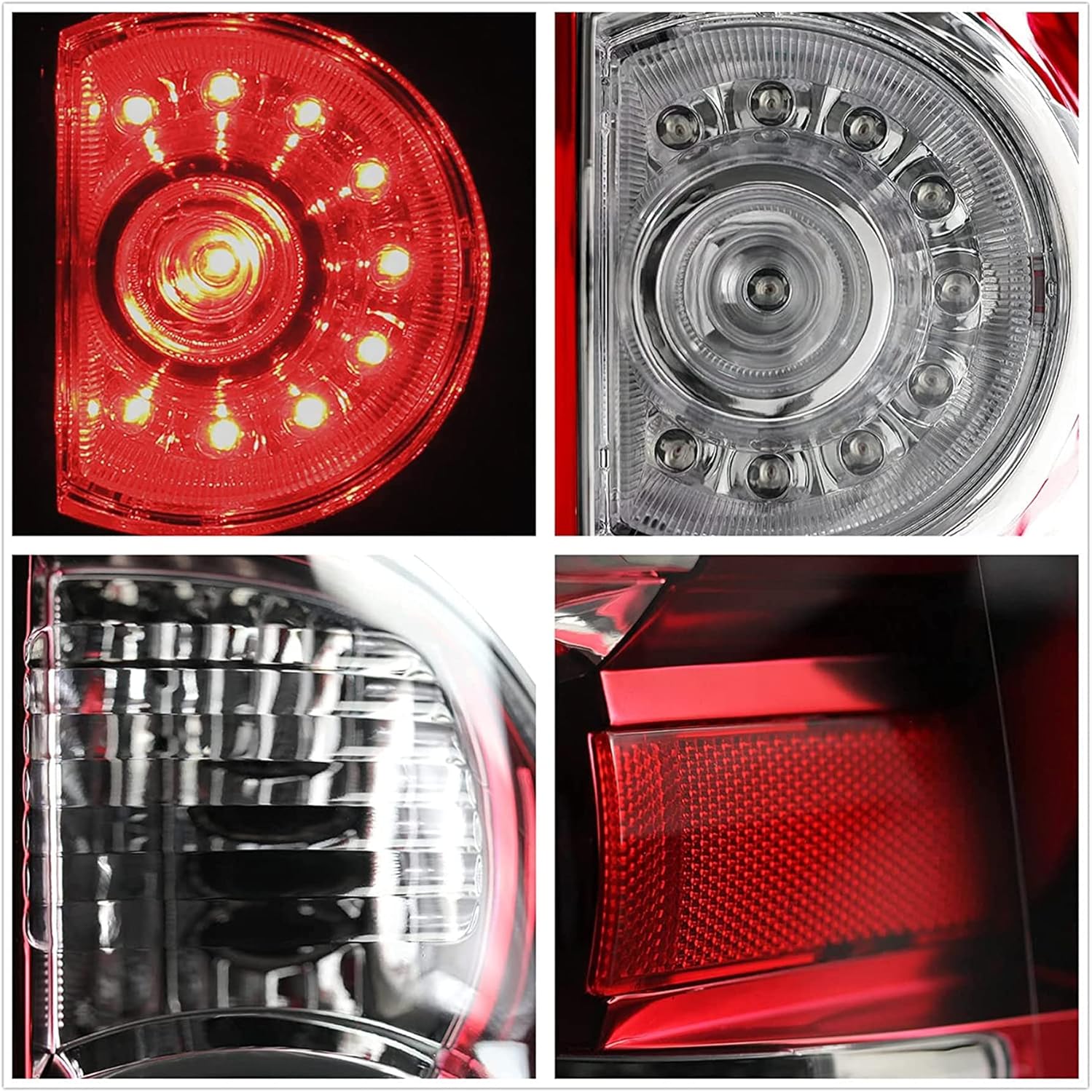 Silscvtt Rear Brake Tail Lights Assembly Replacement for Toyota Tacoma 2005-2015 Left and Right Side Tail Lamps 8156004160 8155004160