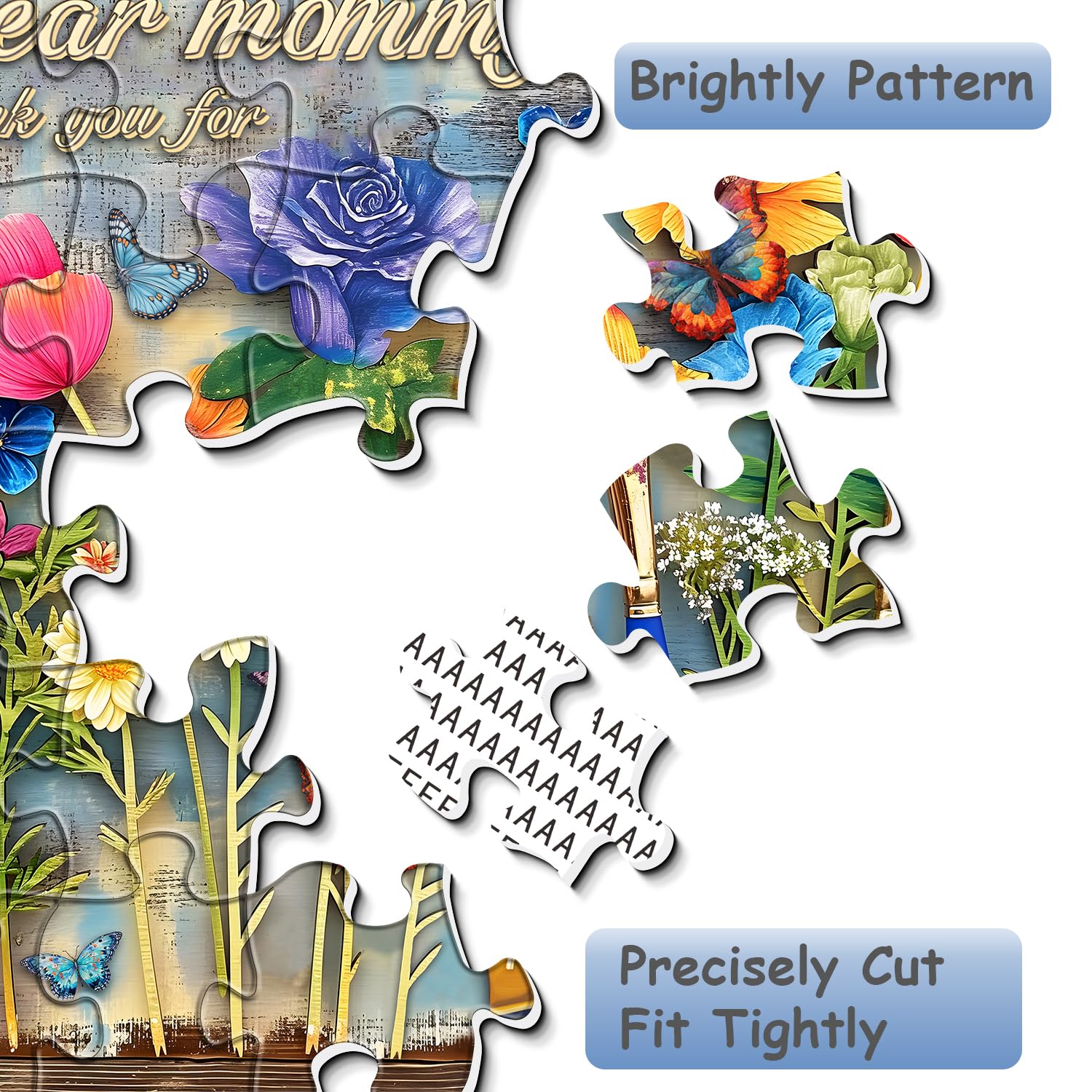 Brushstrokes Of Love 1000 Piece Jigsaw Puzzle - Floral Art Gift For Mom, Mother's Day Puzzle