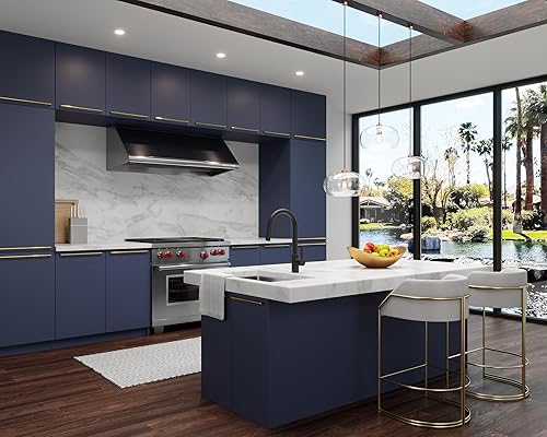 Miniatura 5 de Pfister Stellen - Grifo de cocina con pulverizador extraíble, mango único, arco alto, acabado negro mate, LG529SAB