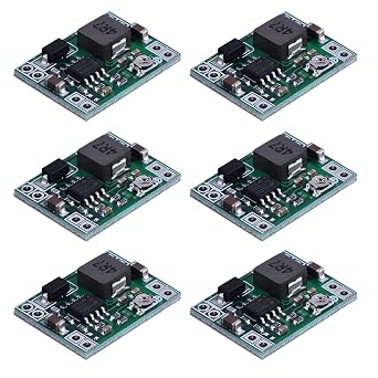 6 Packs Buck Converter MP1584EN DC to DC Adjustable Power Module, 3A Step Down Voltage Regulator 24V 12V to 5V 3V, Mini Power Supply Board for DIY Electronics