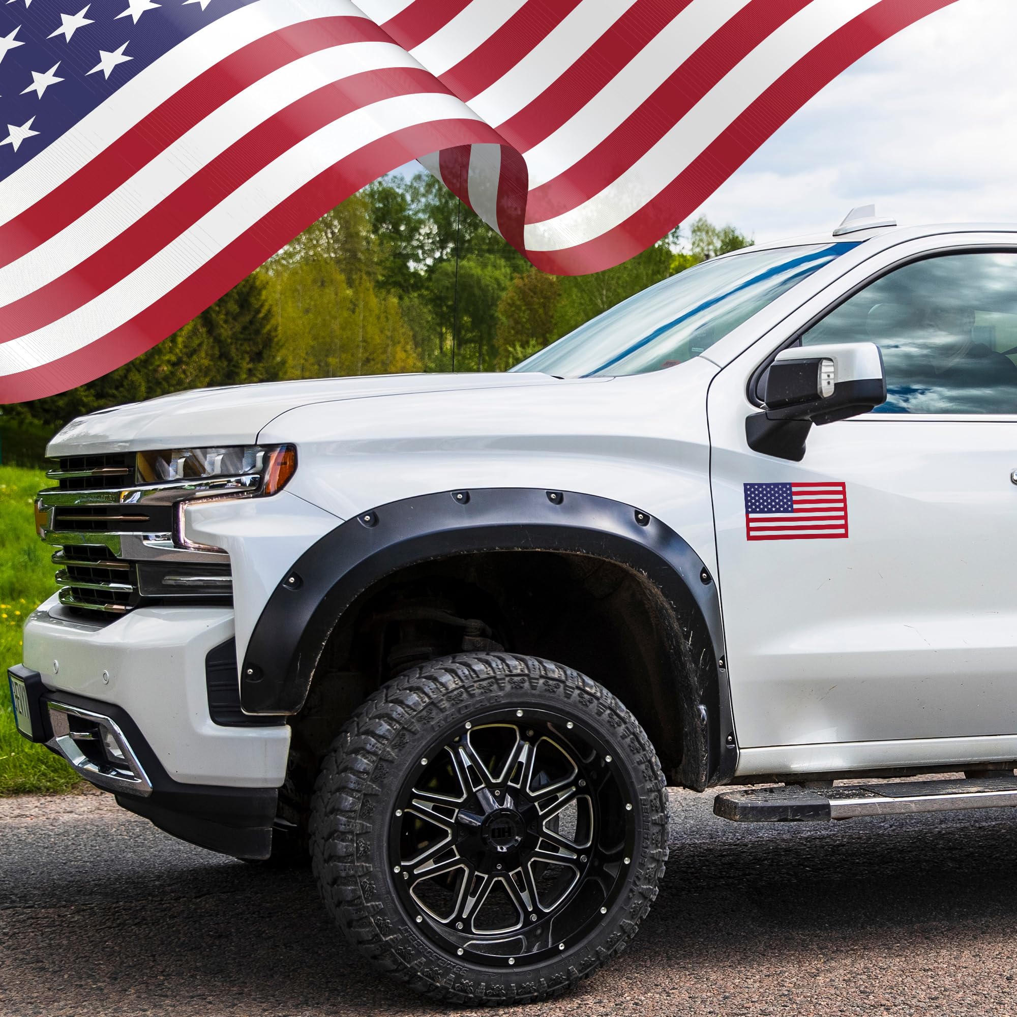 3 Magneti Bandiera Americana Per Auto - Adesivi Riflettenti, Forte Attrazione, Per Paraurti - Foto 9