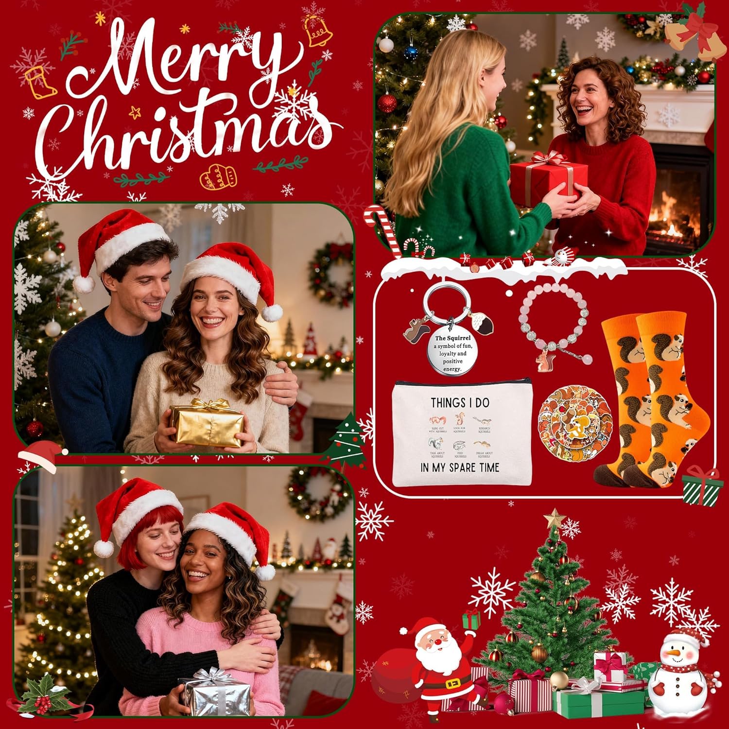 Squirrel Gifts for Women – 5pcs Birthday Present Set With Novelty Socks Gift for Squirrel Animal Lover - Image 7