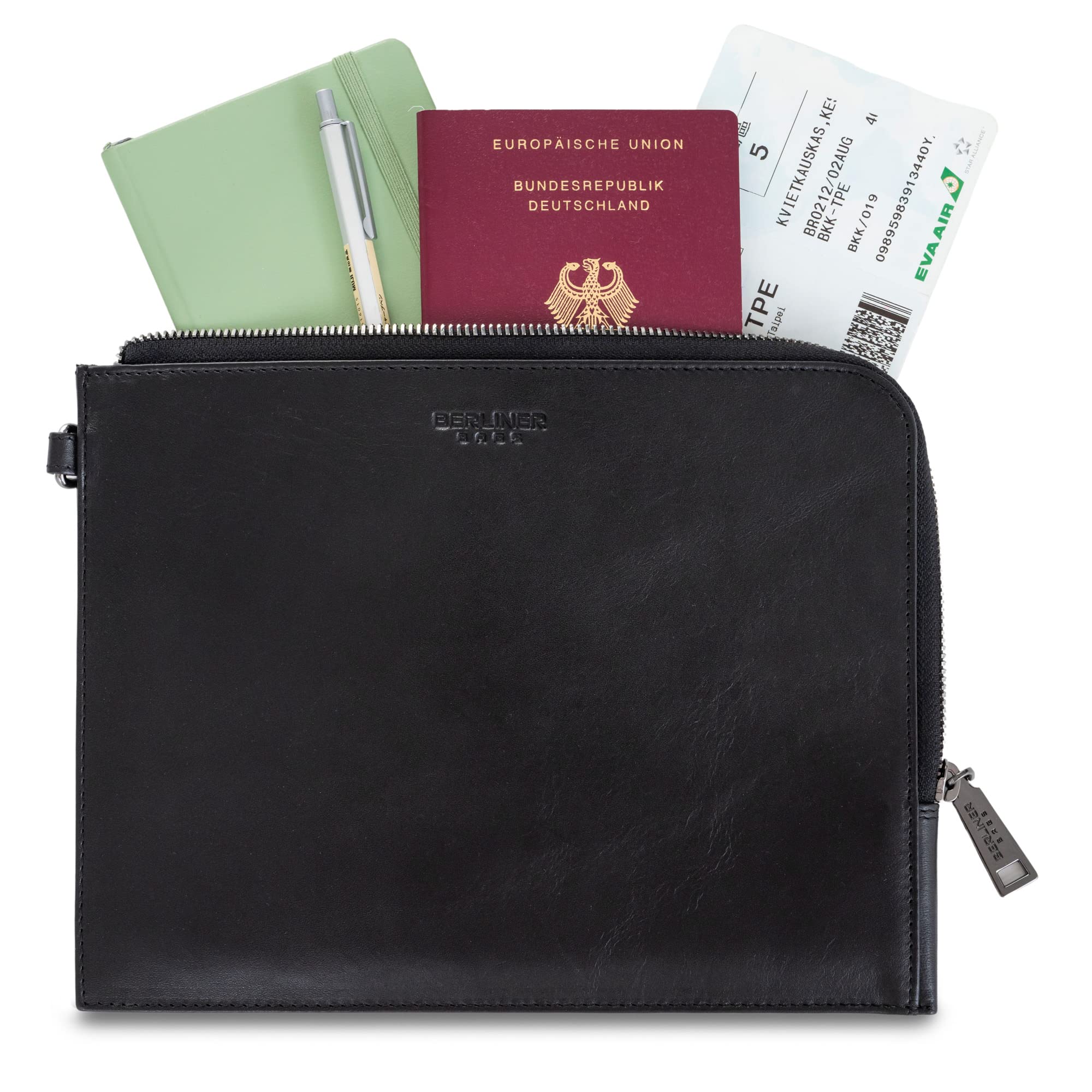 Cartellina Portadocumenti In Pelle Vintage Alex Di Berliner Bags - Per Passaporto, Biglietti, Tablet, Uomo E Donna Cartellina Portadocumenti In Pelle Vintage Alex Di Berliner Bags - Per Passaporto, Biglietti, Tablet, Uomo E Donna