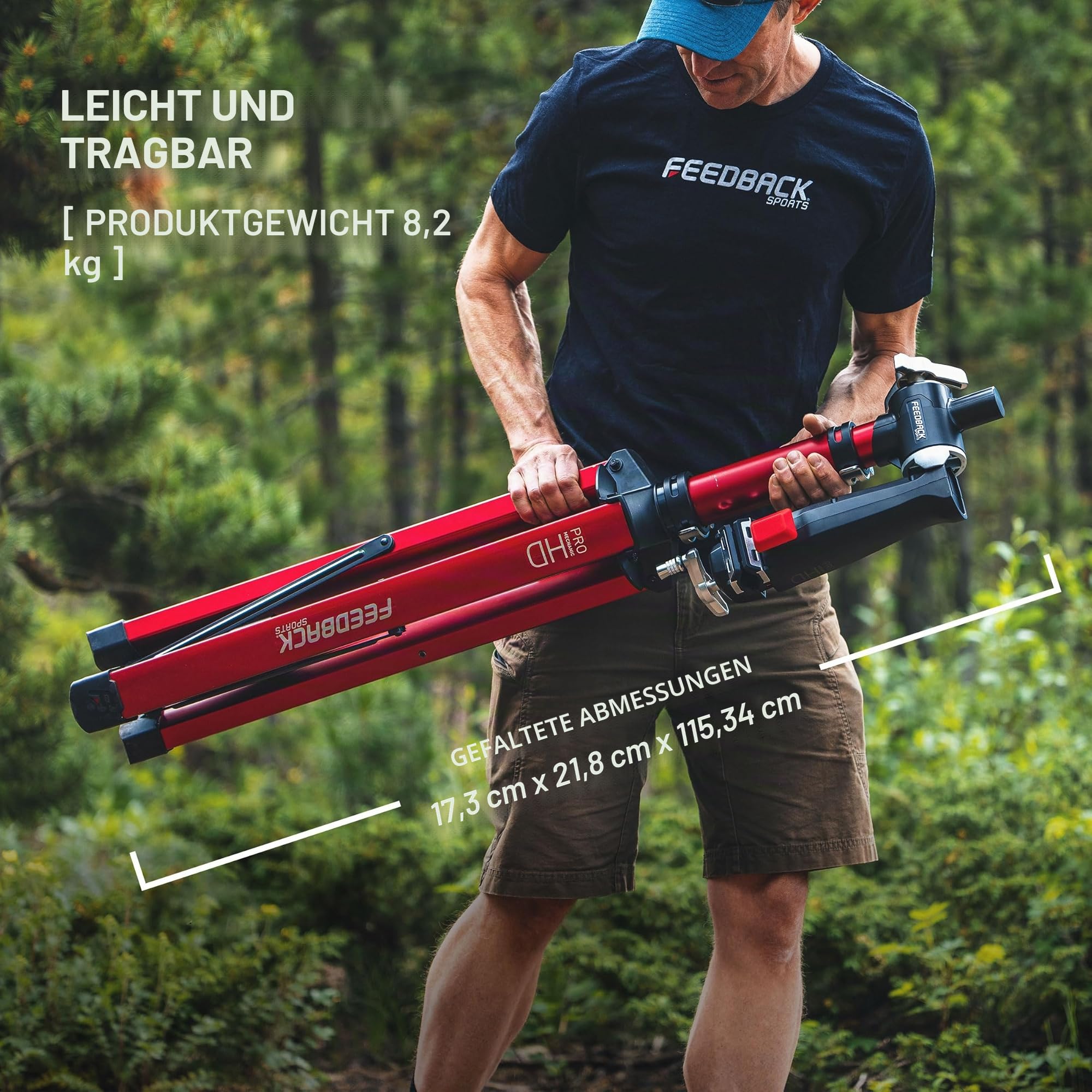 Feedback Sports FB Pro Mechanic HD, einfarbig, Einheitsgröße, 17650 - Fahrrad-Reparaturständer aus Aluminium, besonders für schwerere Fahrräder geeignet, steifere Konstruktion als Pro Elite