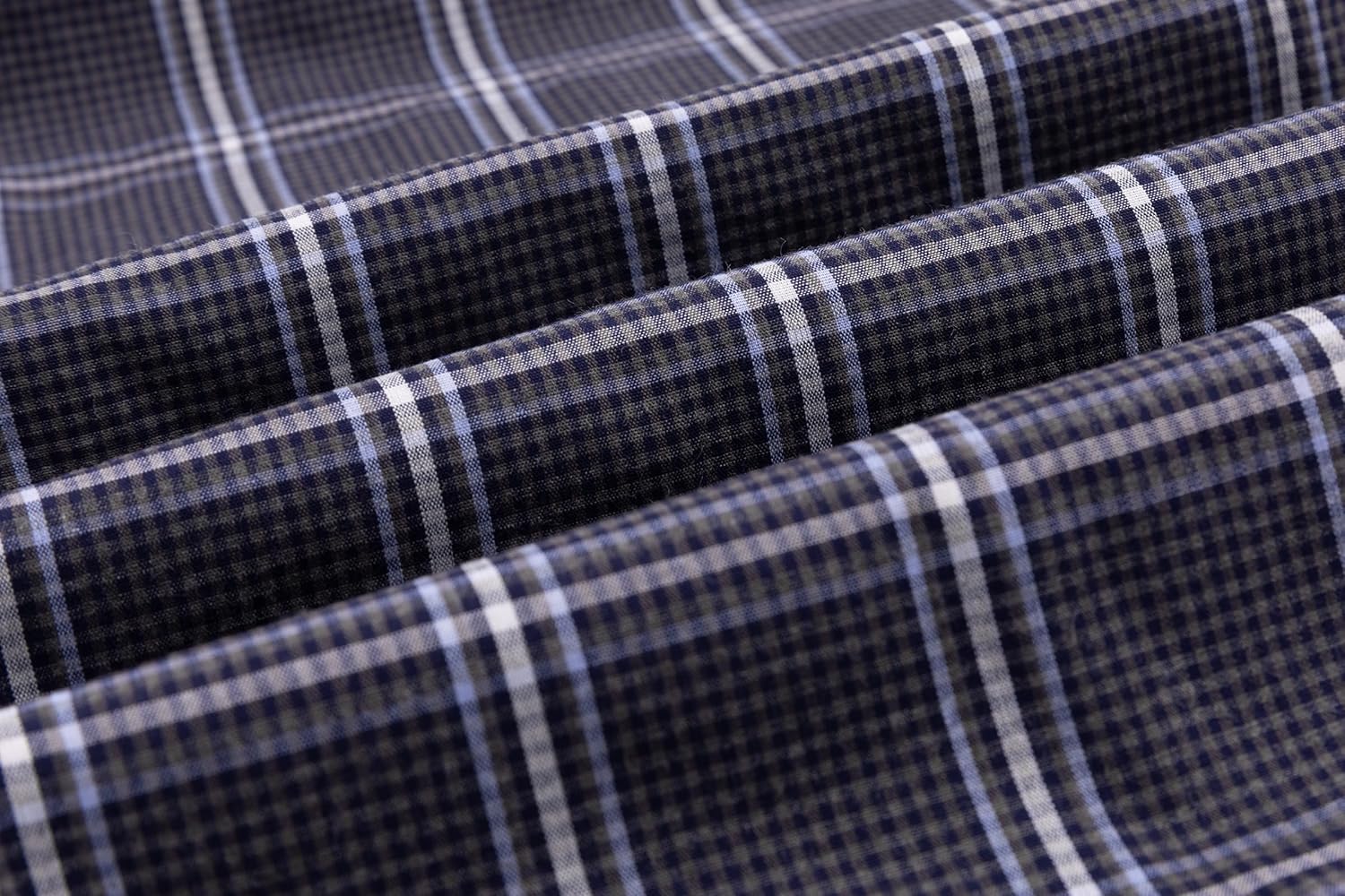 Mens Pajama Pants 100% Cotton Plaid Sleep & Lounge Pants, PJ Bottoms with Pockets and Button Fly - Image 6