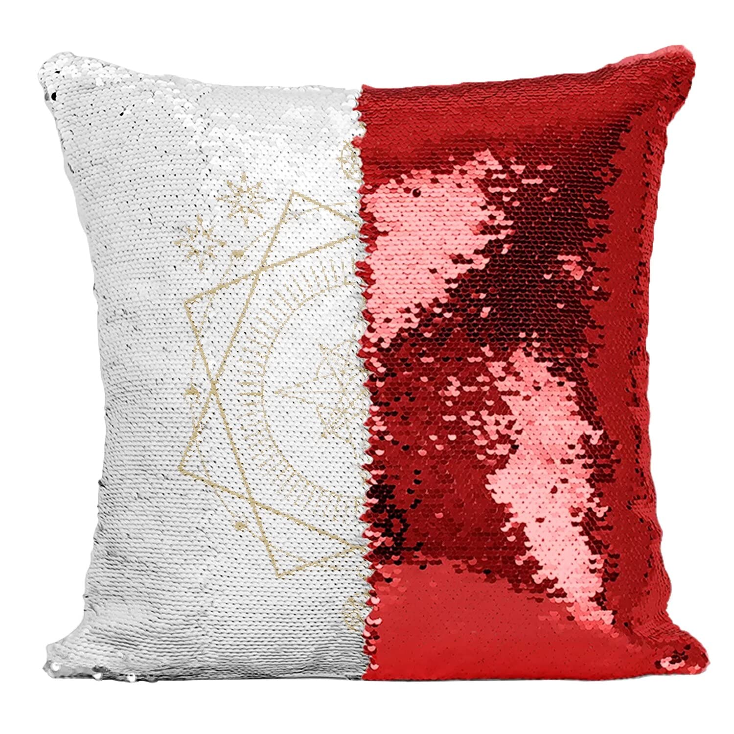Coussin paillettes rouge ésotérisme pour vos soirées