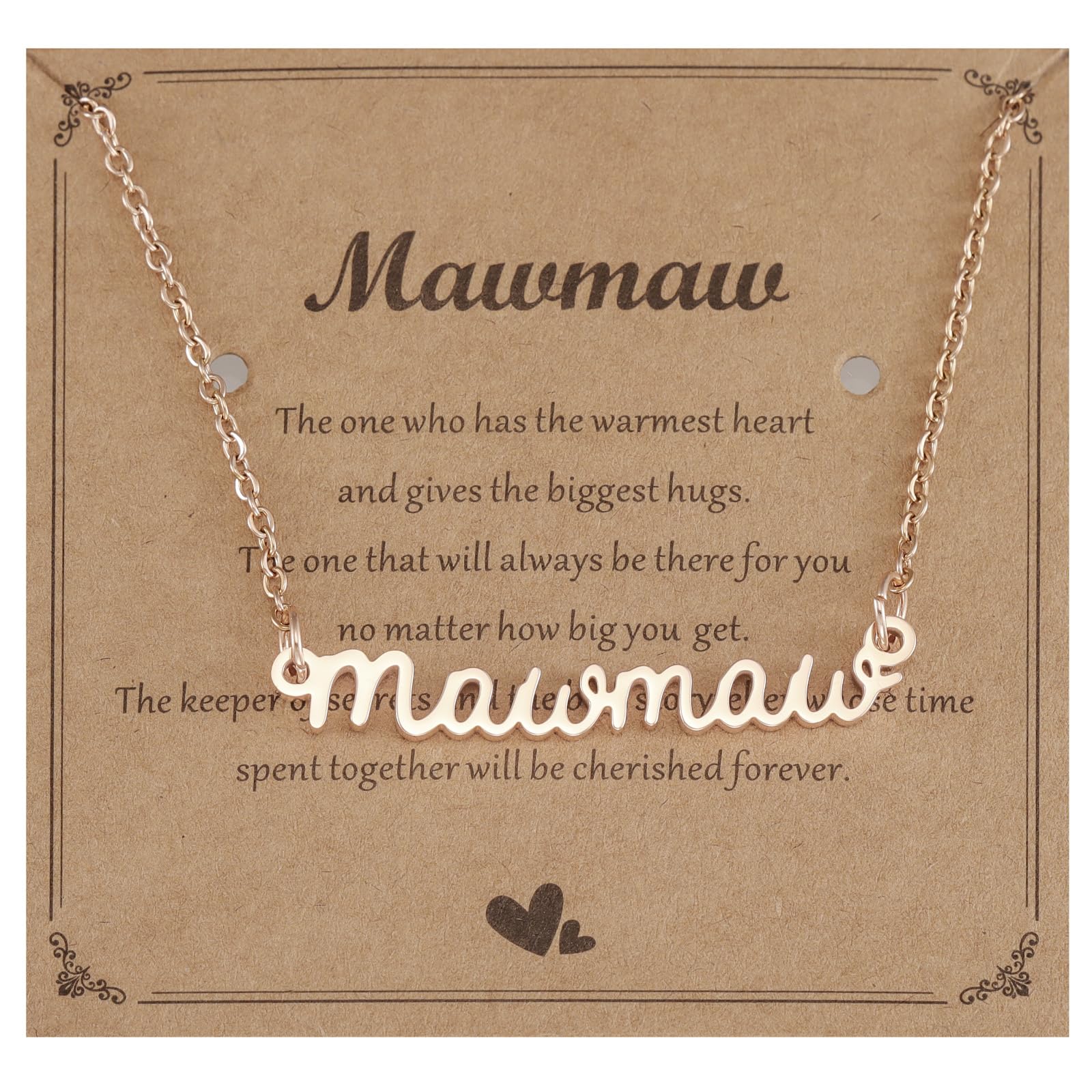 Mawmaw Gifts Necklace for Women Grandma Birthday Wedding Ideas Best Mawmaw Necklace