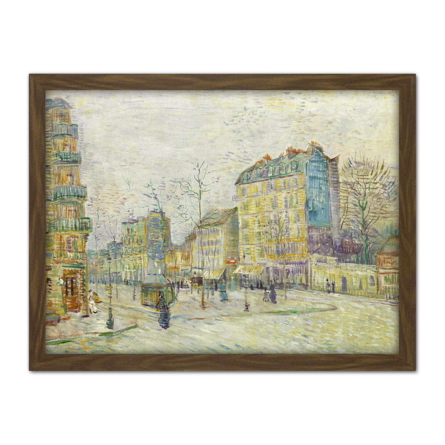 Vincent Van Gogh Boulevard De Clichy Large Framed Art Print Poster Wall Decor 18x24