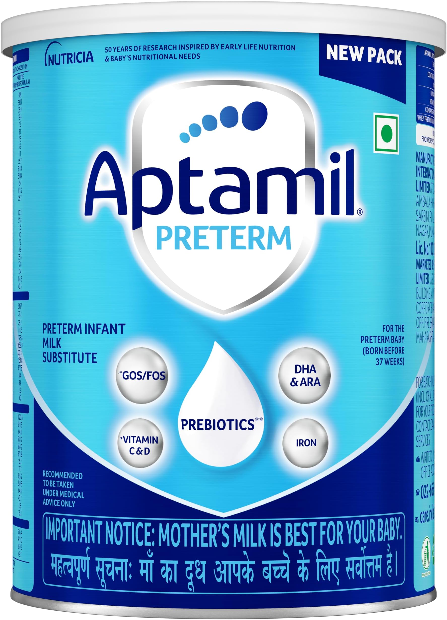 Aptamil Preterm Infant Formula, 400 g Tin