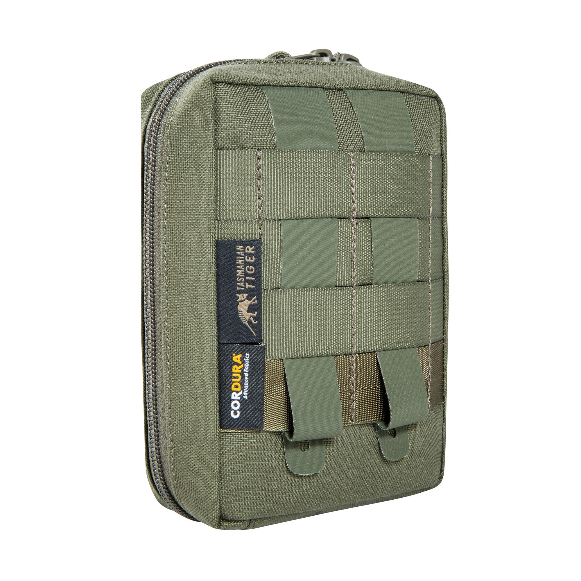 Tasmanian Tiger TT First Aid Basic Molle - Set di primo soccorso leggero con sistema Molle per viaggi e casa, ideale per escursioni, trekking, ciclismo, ufficio, verde oliva