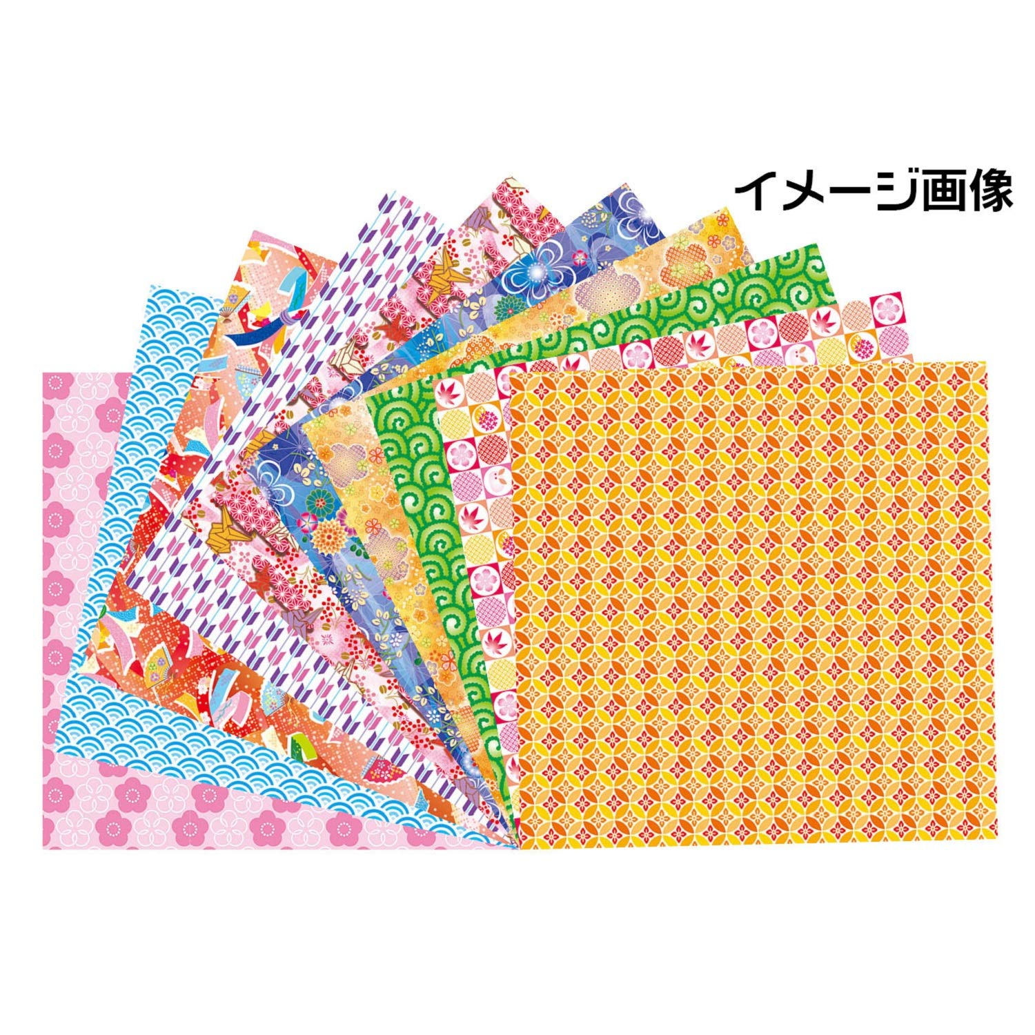 のらくろ　千代紙 たのめーる】トーヨー 徳用和紙千代紙 7.5×7.5cm 10柄 018034 1