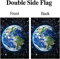 Vista 6 de Paisaje de fantasía con piedras, lámparas, flores, árboles, luna y mariposas, bandera de jardín de 12 x 18 pulgadas, pequeña vertical de doble cara