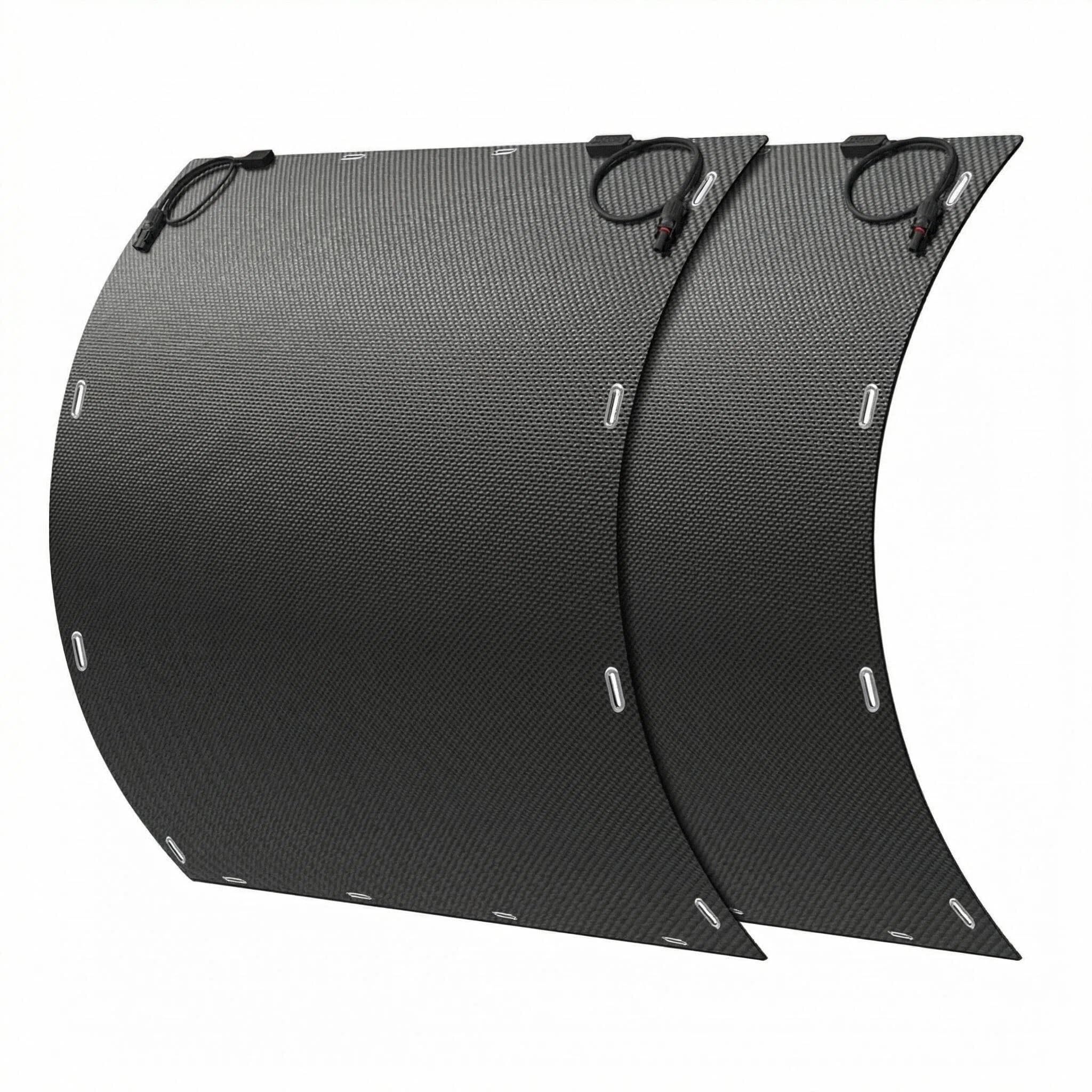Solarpanel Flexibel, 460W Solarpanel Camping, 230W x2 Komplett Schwarze Solarmodul, Geeignet für Balkonkraftwerk, Verwenden Sie spezielle Anti-Riss-Materialien, Bis zu 300° Biegung, Wasserdicht IP67