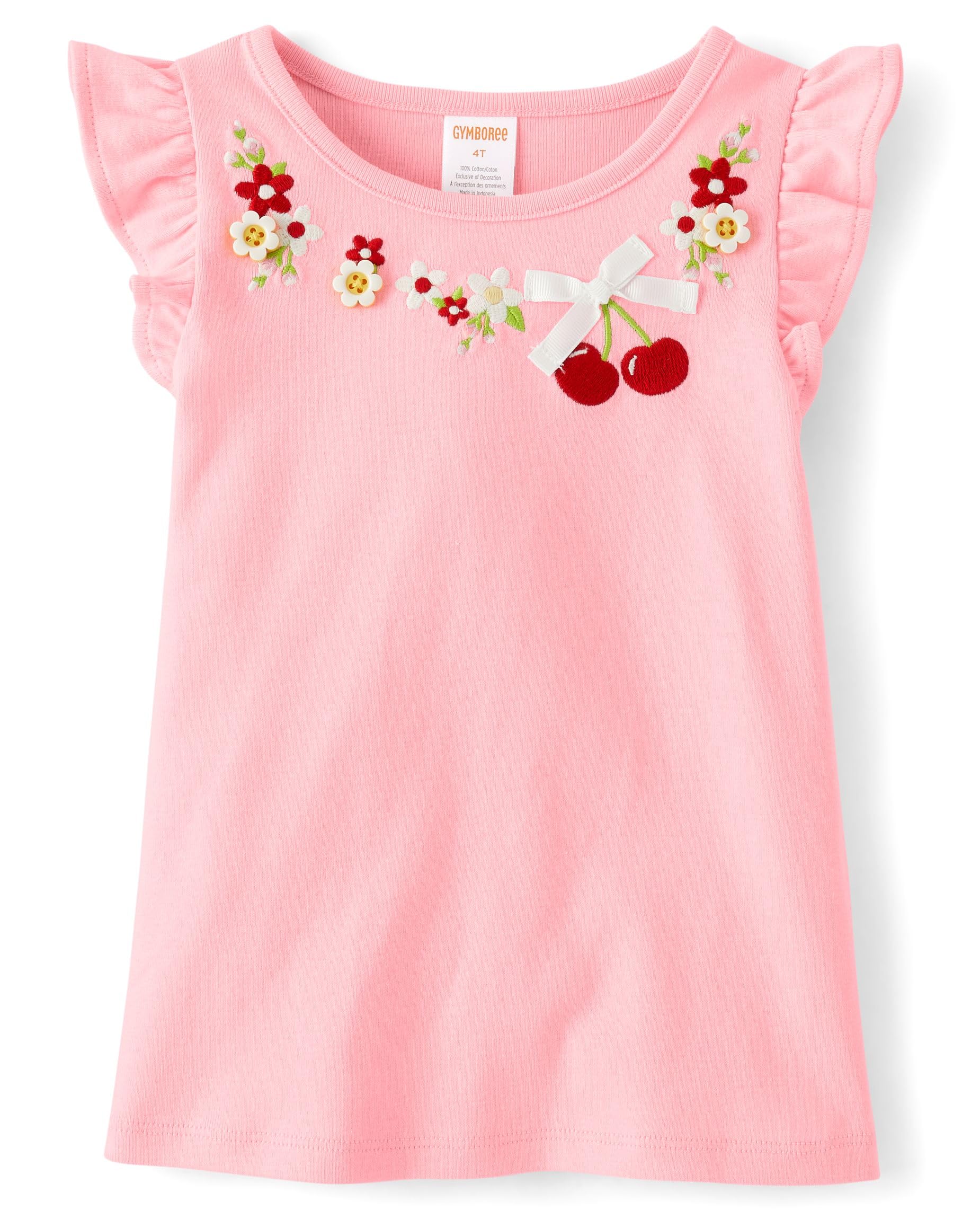 Gymboree Girls' and Toddler Sleeveless Embroidered Top
