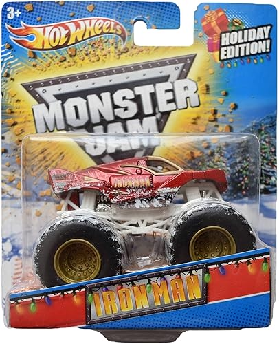 Hot Wheels Monster Jam Iron Man, edición navideña