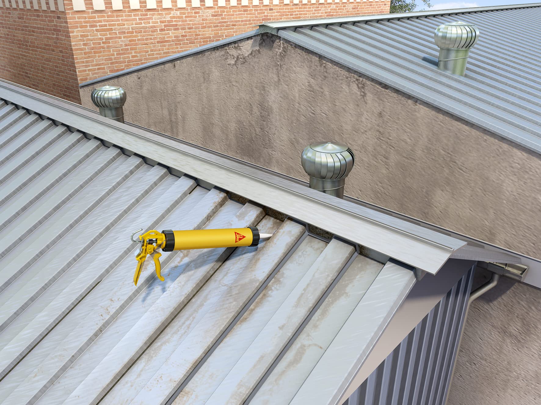 Sika flex 147 Jasnoszary metal, specjalny klej polimerowy, do wszystkich metali, wewnątrz i na zewnątrz, 290 ml
