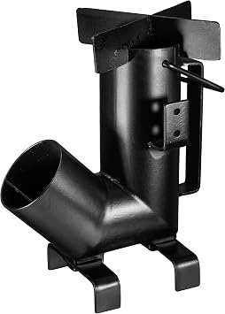 Bruntmor Camping Rocket Stove With Handle, Camping Survival Gear Self Feeding Wood Burning Stove, Round