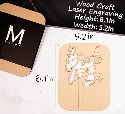 Miniatura 2 de Decoración para pastel de novia – Decoración de madera para tarta de despedida de soltera – Cartel de novia para ser – Decoración de pastel de