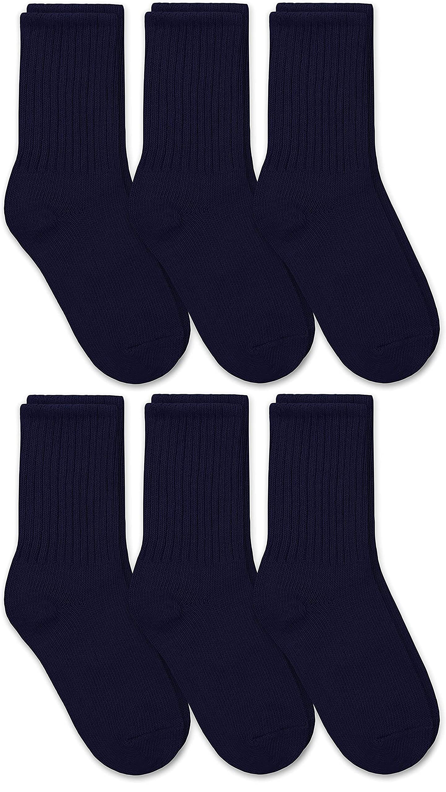 Jefferies Socks Boys 2-7 School Uniform Crew Sock 6 Pack