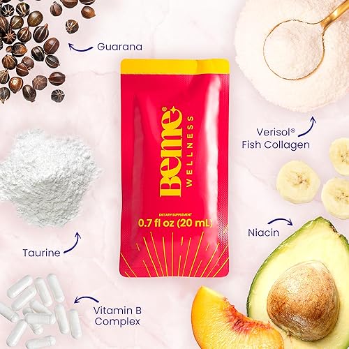 Miniatura 4 de BeStrong Vitamina B12 Liquid Shot. Aumenta naturalmente la energía + el rendimiento mental con guaraná, taurina + colágeno  30 prácticos sobres con