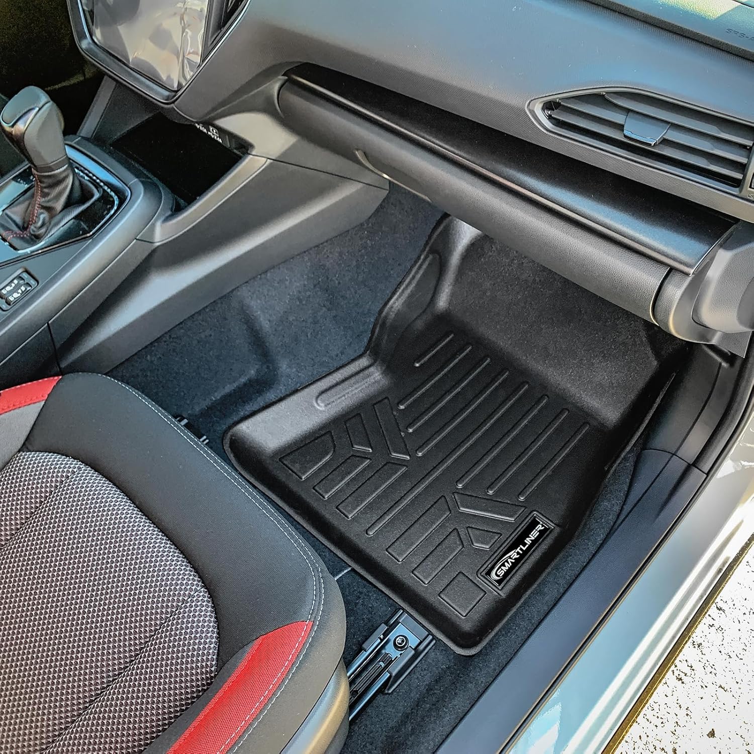 SMARTLINER All Weather Protection Custom Fit Black 2 Row Floor Mat Liner Set Compatible with 2024 Subaru Crosstrek