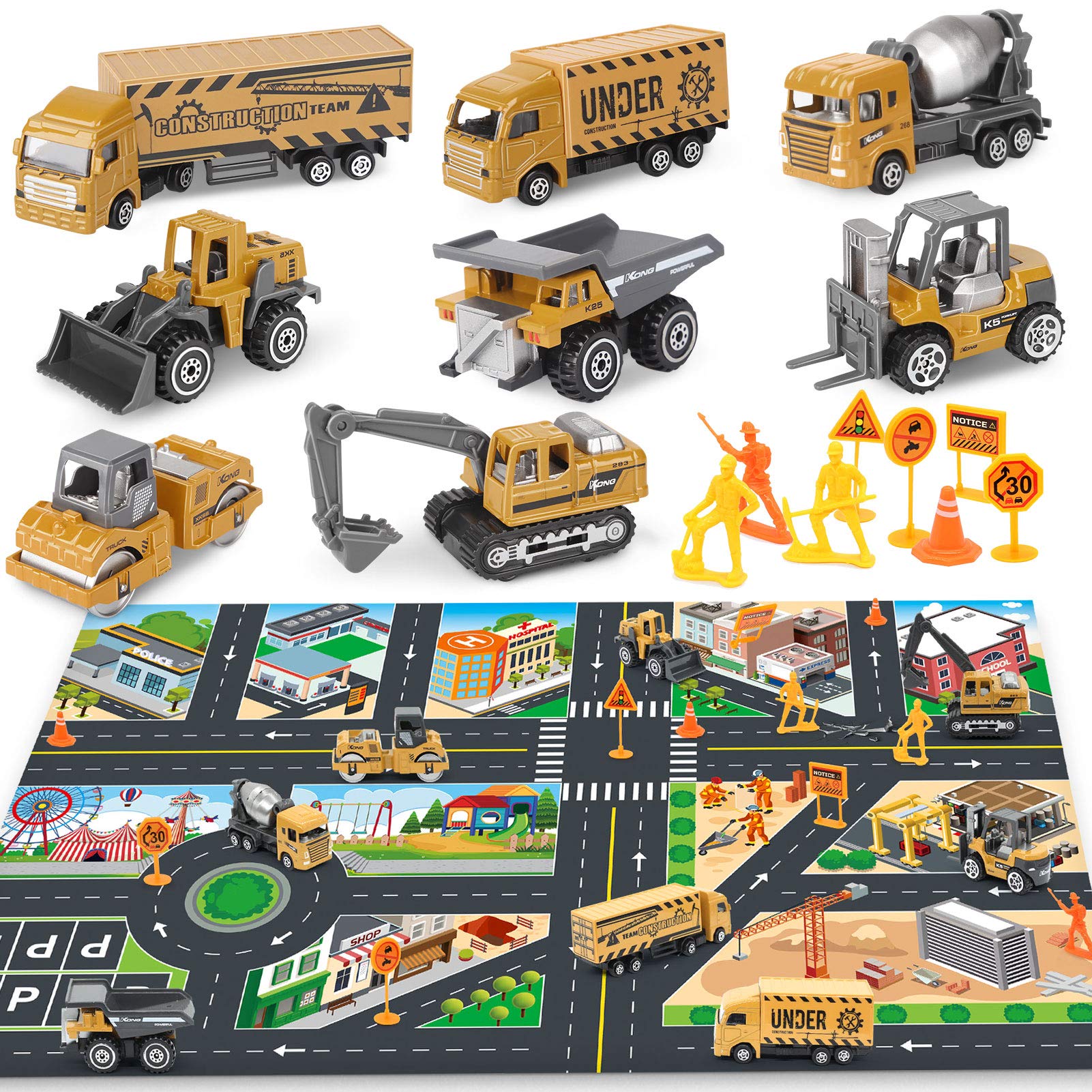 Buy Dreamon Construction Vehicles Toys with Excavator Tractor Dump