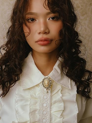 Miniatura 5 de MINACHI Vintage Victorian Design Queen's Cameo Antique Wedding Brooch Pin, Jewelry Gift for Women