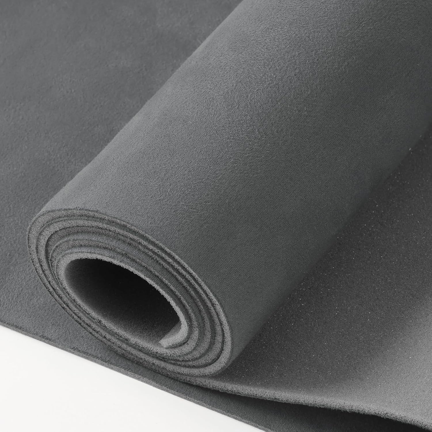 Tissu Ciel de Toit,avec Dos en Mousse de 4 mm,Aspect Daim,Rénovation Garniture Intérieure Textile pour Auto Caravane Bateau Camping DIY(Gris foncé,150 x 200cm)