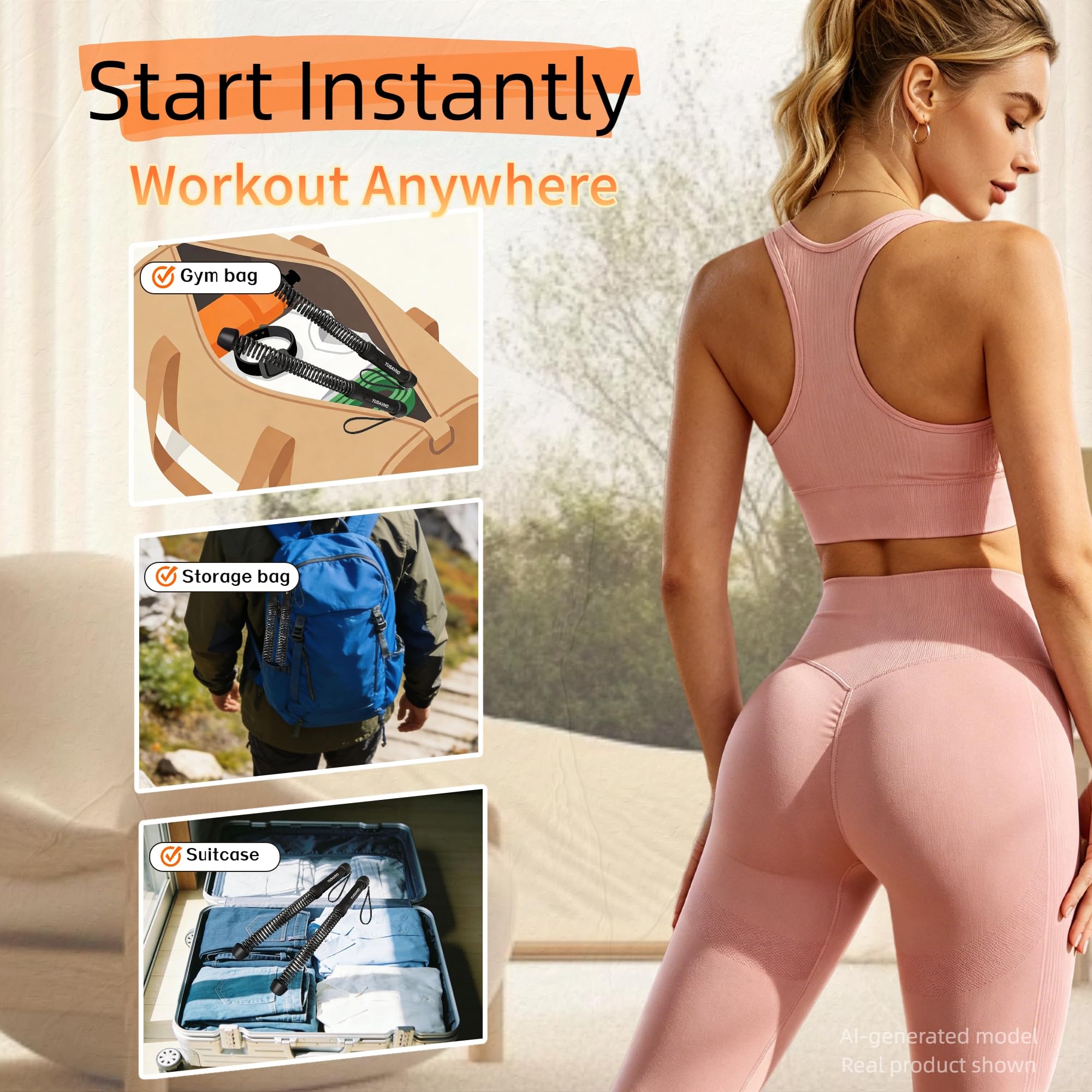 Cordes de combat sans fil pour salle de sport à domicile, équipement de fitness pour homme et femme, forte résistance et facile à transporter, cordes d'entraînement lestées pour HIIT, exercice complet