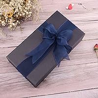 Vista 5 de Hapeper Cinta de organza transparente de 1-1/2 pulgadas, 50 yardas/rollo (azul oscuro)