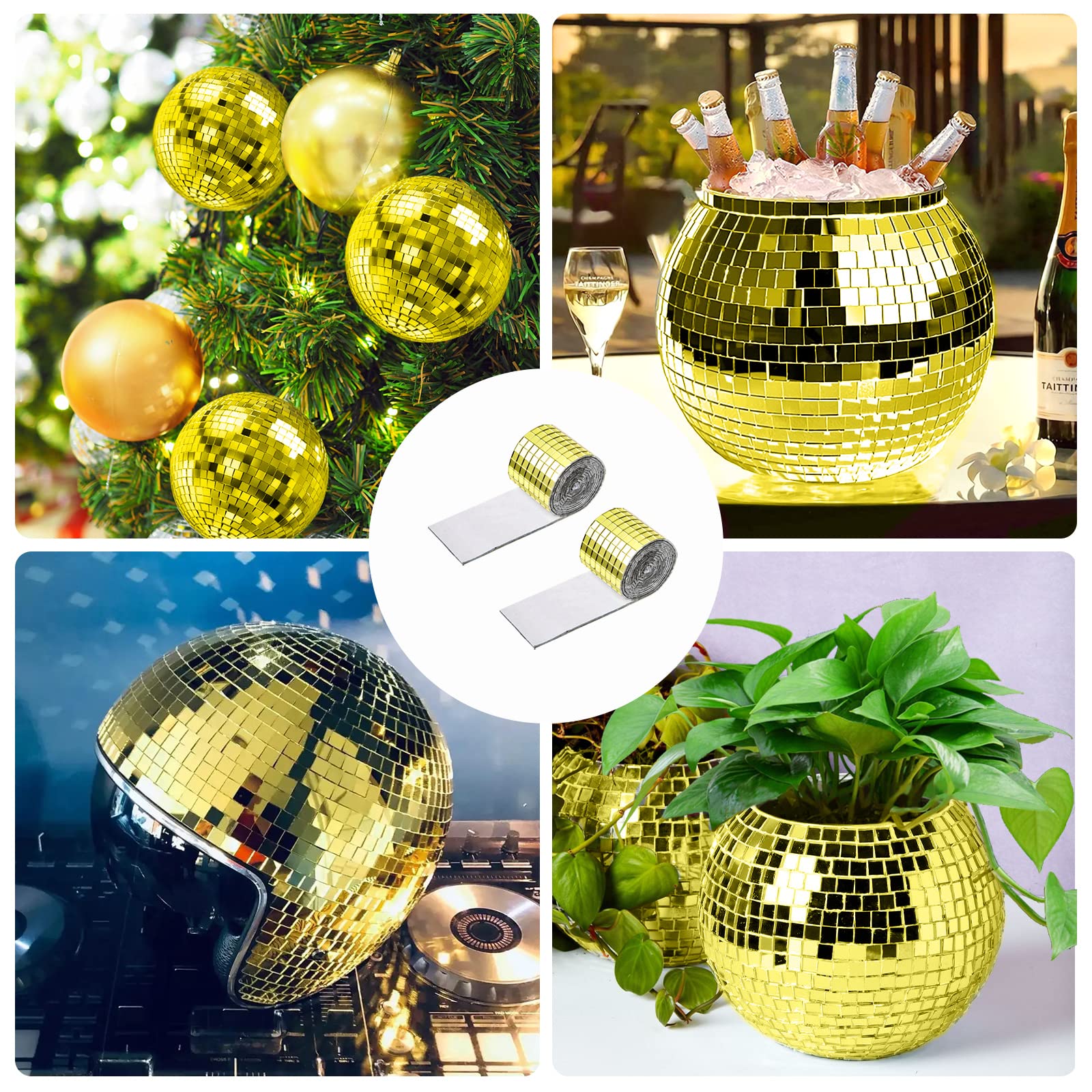 Piastrelle Mosaico Specchio Autoadesive - 3200 Pezzi, 5x5 Mm, Oro, Per DIY E Decorazioni - Foto 11